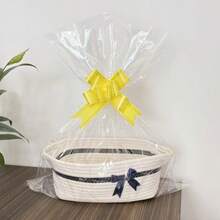 1 chiếc giỏ đan thủ công có nơ trang trí, thích hợp để trang trí và sắp xếp đồ dùng dịp Giáng sinh, có thể đựng nến, khăn giấy, khăn tắm, cây cảnh, quà tặng, v.v. Cũng có thể dùng làm giỏ quà Giáng sinh. - Nhiều màu - Xem 19