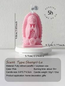 Bộ 2 nến thơm hình Đức Mẹ Maria và bé gái cầu nguyện dễ thương, đế hình hoa hồng trái tim, làm thủ công, 4 màu sắc và mùi hương để lựa chọn, thích hợp để trang trí nhà cửa, tiệc tùng, làm quà tặng và đạo cụ chụp ảnh. - Đức Mẹ Maria và Thiếu Nữ Cầu Nguyện - Xem 10