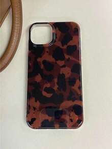 Vintage Black Brown Tortoiseshell Foil Texture Phone Case Compatible With IPhone 16 Pro Max, Apple 15, Soft Cover For 14 New, 12 Pro, 13 Pro Max, Anti-Fall Protective Cover For Women. The Color May Vary Slightly Under Different Display Angles. Waterproof Shockproof Scratch ResistantValentine's Day Gift,New  Cute Phone Case,A Gift For The One You Love - 1pc - 查看 9