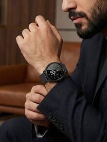 2pcs/Set Black Milanese Loop Magnetic Band & 2-In-1 Integrated Case Compatible With Samsung Galaxy Watch 7/6/5/4 (40mm/44mm), Premium Stainless Steel Mesh Bracelet With Strong Magnetic Buckle & Hard PC Bumper Case Built-In Tempered Glass Screen Protector - Black - View 8