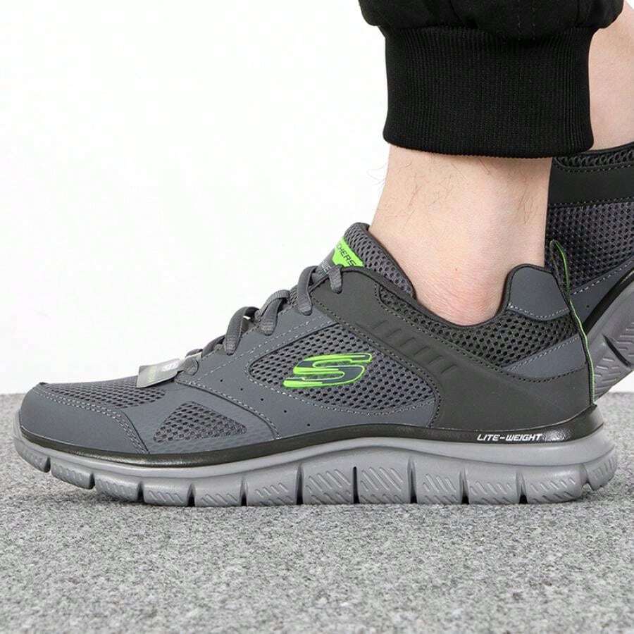 Skechers Men's Mesh Breathable Running Shoes, Walking Shoes, Dad Shoes 232398-CHAR - Charcoal Gray - View 1