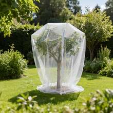 Techigher Large Fruit Tree Netting, Reusable Garden Netting With Drawstring And Zipper, 240 X 240cm/300 X 300cm Insect Bird Netting For Fruit Trees, Protection From Anti Birds, Bugs, Cicadas - 4 Pack, 240*240cm - View 8