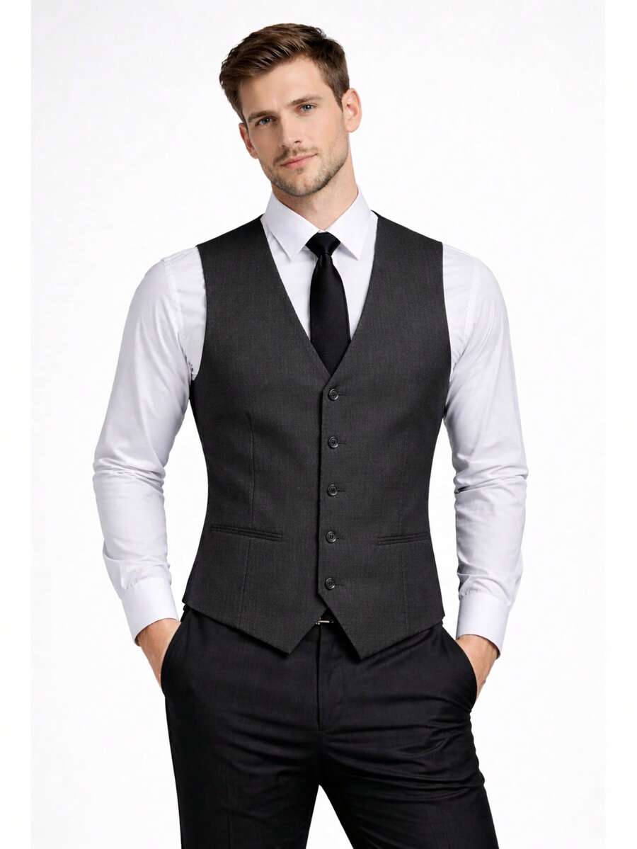 Men Vests - màu đen - Xem 1