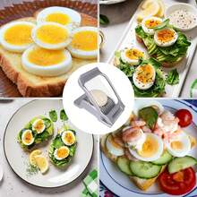 Egg Slicer For Hard Boiled Eggs Egg Cutter Strawberry Slicer Heavy Duty Aluminium Tomato Slicer Stainless Steel Wire Multipurpose Egg Slicer Dicer For Soft Fruit Mushroom Home Use - 銀色 - 查看 4