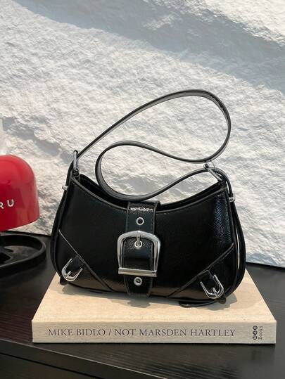 Nuova borsa da moto da donna, borsa a mezzaluna con ampia capacità, borsa a spalla alla moda per signore