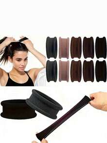 5/10/20/30/40pcs Thick & Wide Seamless Hair Ties, Elastic Hair Ties: Large, Soft, Stretchy Hair Ties - High Elasticity Ponytail Holders, Non-Slip Design, Soft & Comfortable - Basic Hair Ties For All Hairstyles, Women Hair Accessories, Hair Scrunchies Head Accessories Gym Sport Running Outfit Rubber Bands Hair Rope Beauty Home Bedroom Decor - Multicolor - View 2
