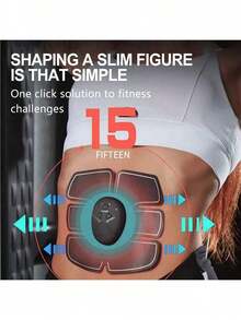 AXH. Electric Muscle Stimulator Hip Joint Trainer Abdominal ABS Stimulator Fitness Massage - Black - View 2