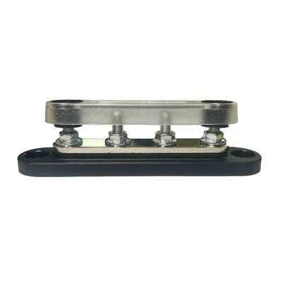 12V 24V 150A Power Distribution Bus Bar Terminal Block 4 X M5 Studs With Cover