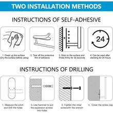 Self-Adhesive Or Drill-Hole Stainless Steel 304 Gold Kitchen Paper Towel Holder, Wall-Mounted Paper Towel Rack, Under Cabinet - Multicolor - View 4