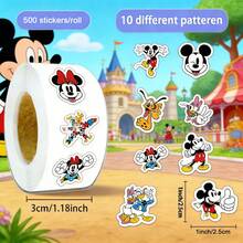 500pcs/Roll Disney Cartoon Mickey Mouse Stickers, Cute Cartoon Mickey/Minnie/Donald Duck Sticker Roll - Decorative Cartoon Washi Tape, Soft Color Tone, Adorable Stickers For DIY Decoration On Notebooks, Phones, Bags, Laptops, Fridges, Bicycles, Kawaii Gifts, Suitable For Crafts, Gift Wrapping, Phone And Mug Decoration, Birthday Themes And DIY Projects, Fun Gift - Multicolor - View 8