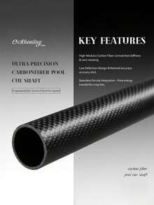 okhealing 1/2 Split Billiard Cue Stick Pro Taper Carbon Fiber Pool Cue 12.9mm Tip Length 147cm/58in Uni-Loc Pin Or 3*8-3 Joint 19Oz Can Install Counterweight Screws - Red - View 8
