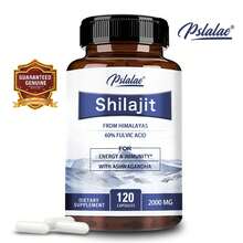 PSLALAE Shilajit - Reduces Stress & Anxiety, Promotes Heart & Bone Health, Boost Energy, Enhance Thinking And Memory, Boosts Immunity - 120pcs - 一瓶 - 試用階段 - 查看 10