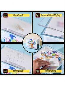 1pc ETB Protector Case 5mm Acrylic Display Case , Clear Ultra Acrylic Compatible With Elite Trainer Box, Dustproof Display Box Durable & Impact-Resistant Magnetic Lid Closure Crystal Clear Showcase - Clear - View 5