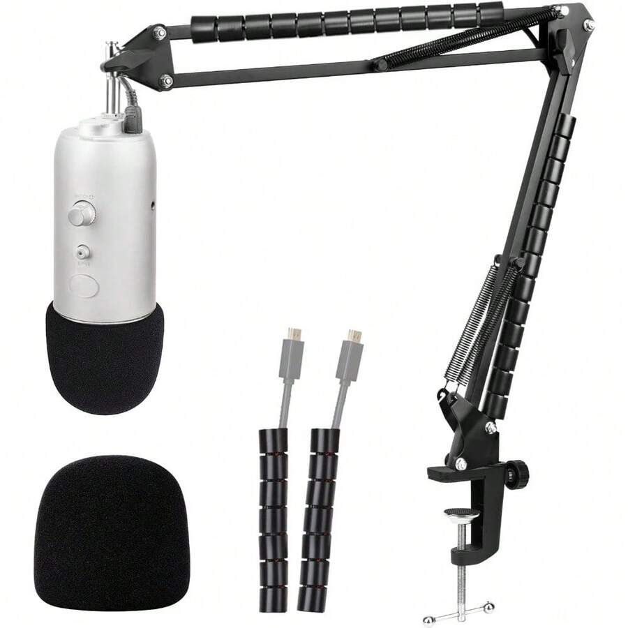 Blue Mic Stand With Pop Filter - Suspension Microphone Boom Arm Stand With Mic Cover Compatible With Blue Pro By YOUSHARES - Mic_Stand - View 1