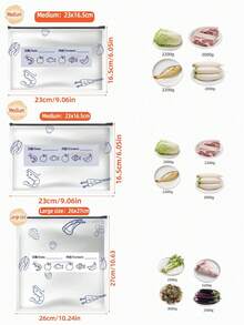 1/10/15/20/45Pcs Durable Antibacterial Foil Bags, Thick Aluminum Foil Food Pouches, Zipper Closure Food Bags, Reusable Fresh-Keeping Organizer, Practical Kitchen Supplies For Freezer Storage & Food Sorting - Multicolor - View 7