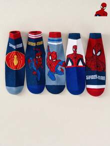 1/5/10 Pairs Marvel Spider-Man Kids Socks, Superhero Pattern, Breathable & Soft, Boys & Girls, Suitable For Everyday Wear/Party Gifts/Easter/Spring/Summer - Multicolor - View 11