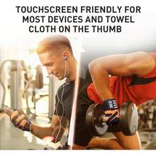 FINGER TEN 举重手套 - 全指保护，防滑抓握，腕部绑带支撑 - 成人，男女通用 - 健身手套 - 橘色 - 查看 5