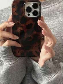 Vintage Black Brown Tortoiseshell Foil Texture Phone Case Compatible With IPhone 16 Pro Max, Apple 15, Soft Cover For 14 New, 12 Pro, 13 Pro Max, Anti-Fall Protective Cover For Women. The Color May Vary Slightly Under Different Display Angles. Waterproof Shockproof Scratch ResistantValentine's Day Gift,New  Cute Phone Case,A Gift For The One You Love - 1pc - 查看 11