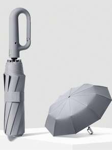 Automatic Folding Umbrella, Thickened 10-Rib Frame, Black Rubber UV Protection - A - View 5