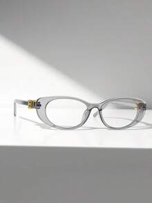 Moemton Kính thời trang trong suốt ôm sát mặt, gọng màu xám theo phong cách thập niên 2000, phù hợp với trang phục lễ hội hóa trang và lễ hội âm nhạc. - Xám - Xem 4