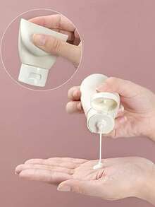 4pcs Refillable Travel Containers, Silicone And Leak-Proof Travel Bottles For Gel, Shampoo, Lotion And Cosmetics - A - View 9