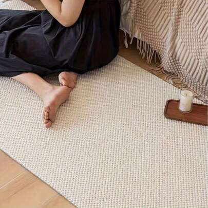 1pc Vintage Style Lightweight Rectangular Carpet - Machine Washable Non-Slip Polyester Carpet, Suitable For Living Room, Bedroom, Office - Modern Farmhouse Decor Mat