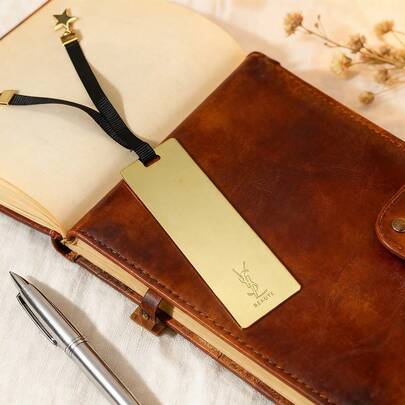 奢华金属书签，YSL灵感星心吊坠二合一书签钥匙扣，时尚书签，爱书之选