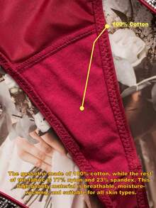 4 PACKS Gradient-Colored Rhinestones Thong Shining & Sparkling ,  Butterfly Color Gradient Design , Soft, Nylon+Spandex+Cotton,High Quality And Fresh Underwear,Panties, Suitable For Daily Life, Sports, And Four-Season Multi-Pack Fashion - 彩色的 - 查看 2