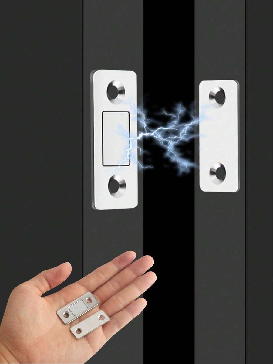 1pc/5pcs Magnetic Door Stopper And Latch Set, Suitable For Cabinets And Furniture, Using Powerful Magnets For Easy Installation And Secure Locking
