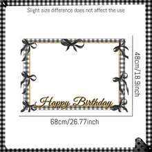 LaVenty 领结主题生日派对用品、拍照道具相框、可爱生日领结装饰品 - 粉色 - 查看 11