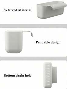 Kitchen Sink Strainer Basket, Suitable For Storing Leftover Food, Sponge, Soap, Dishcloth, Etc. Multi-Functional Slot Design, Applicable For Kitchen, Bathroom And Dining Room - One Size Fits All - View 7
