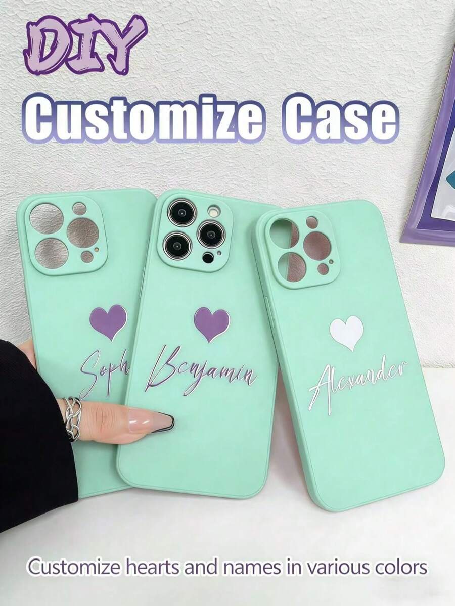 1个定制名字手机壳,个性化名字设计手机套,定制名字手机壳,心形手机壳,周年纪念礼物,情人节礼物,礼物,生日礼物,结婚礼物,母亲节礼物,父亲节礼物,送给闺蜜的礼物,送给爸爸妈妈的礼物,送给男朋友的礼物,送给女朋友的礼物,国际版,非国内版 - 薄荷綠 - 查看 1