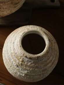 1个6.3英寸复古粗面陶瓷花瓶，经典家居装饰手工仿古花瓶，适合室内插花，复古手工家居装饰玻璃花瓶 - A - 查看 4