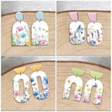 Cute Flower Dragonfly Bird Clay Transfer Paper Making Soft Ceramic Earrings Polymer Clay Water Transfer Paper For Jewelry DIY Craft Supplies - 1Pc - View 8