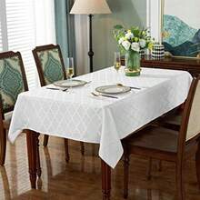 SASTYBALE - Mantel Rectangular/Oblongo de Polister con Patrones de Flores Resistente a los Derrames y Arrugas para Mesa de Cocina o Comedor Blanco 52 x 70 Pulgs 4-6 AsientosDecoración de cuarto, Muebles, Herramientas para hombre, Muebles para cuarto - [AUTOMÓVIL CLUB BRITÁNICO - Ver 3