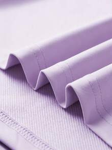 Plus Size-SALTY SOUL Women's Spring/Summer New Coconut Tree & Sunshine Print Casual Round Neck Short Sleeve T-Shirt, Fashion Versatile, Essential Daily & Vacation Wear. Vacation Printed T-Shirt For Women-1XL-5XL - 紫色 - 查看 3