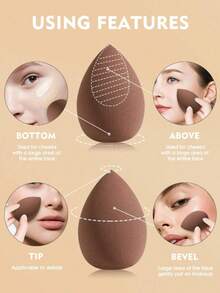 50pcs-2pcs/Set Makeup Sponge, Multicolor Makeup Sponge For Liquid, Cream, And Powder, Latex-Free Dual Use Foundation Concealer For All Skin Types - Multicolor - View 8