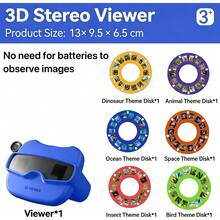 3D Stereoscopic Viewer, Educational Science Exploration Toy, 3D Image Viewer, Kaleidoscope Slide Projector Camera, Observation Instrument, Puzzle Exploration Camera Toy For Boys And Girls, Battery-Free - Multicolor - View 17