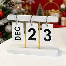 1pc Nordic Style Luxury Flip Calendar Desktop Decor, Home Living Room Entryway Office Bookshelf Ornament - A - View 2