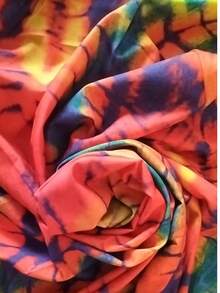 Fashionable Sleeveless Backless Camisole Dress, Long Tie-Dye Woven Fabric, Backless Twist Design Summer Vacation Party Elegant - Burnt Orange - View 4