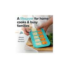 2 Tbsp. Silicone Freezer Molds - Storing Garlic, Herbs, Ginger, Pesto, Tomato Paste, Lemon Purees And More - Silicone Food Freezer Tray - Aqua - 2 - Pack - 2 件裝 + 水族 - 查看 4