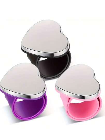 1pc Heart-Shaped Silicone Magnetic Hair Accessory Bracelet, Suitable For Daily Hairstyles, Adjustable Design, Professional Grip, Lightweight, Suitable For Salons And Home Use, Great For Parties, Travel And Everyday Styling