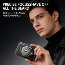 SKYWORTH Metz Single-Blade Rotary Electric Shaver – 15 Replaceable Blades, 0.1mm Floating Foil, Ultra-Thin Comfort Fit, 50% Efficiency Boost, IPX7 Waterproof, Compact Aluminum Body, Travel-Friendly, Includes Leather Case, Nose Hair Trimmer, USB Charging. - Multicolor - View 7