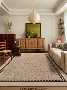 1pc Chestnut Ditsy Floral Pattern Living Room Carpet, Made Of Soft & Comfortable Material, Easy To Clean Water & Stain Resistant, Non-Slip Bottom, Suitable For Hallway, Bedroom, Living Room, Bathroom, Kitchen, Dining Room, Office Space Decor, Holiday Celebration - 紫紅色 - 查看 12