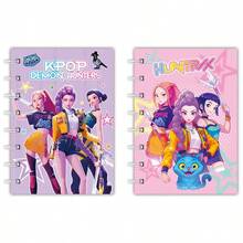1/2/3本 KPOP 女团螺旋笔记本，A7 螺旋笔记本，学生便签本，便携式便签本，笔记本，便签本，返校学生文具 - 彩色 - 查看 7