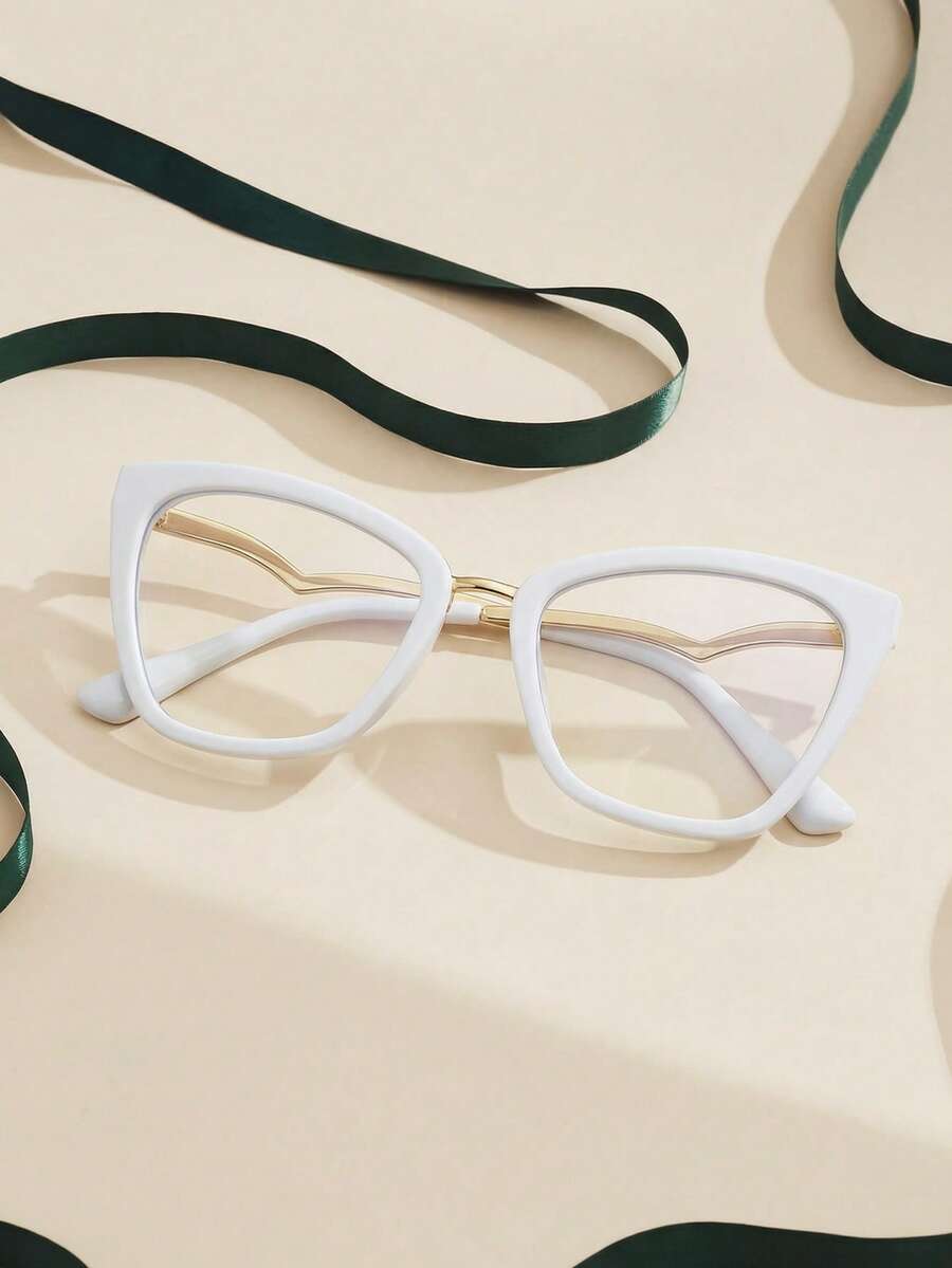 TR Cat Eye Brown Tinted Glasses, Suitable For Daily Wear