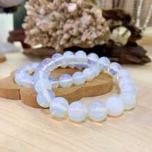 蛋白石串珠手链，男女皆宜，象征爱与希望，完美礼物 - 多色 - 查看 3