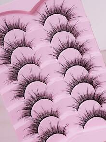 7 pares de pestañas postizas extra grandes para todo el ojo, fáciles de usar, superventas populares europeos y estadounidenses - Ver 4