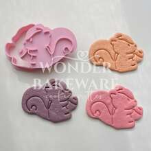 可爱松鼠图案饼干模具 卡通动物松鼠翻糖饼干切割模具 烘焙工具 - 動物 - 查看 2