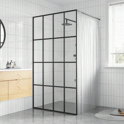 vidaXL Duschwand für Walk-in Dusche Duschabtrennung Hartglas Duschkabine Duschtrennwand für Begehbare Duschen Transparent glas 80x195cm